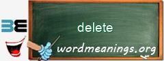 WordMeaning blackboard for delete